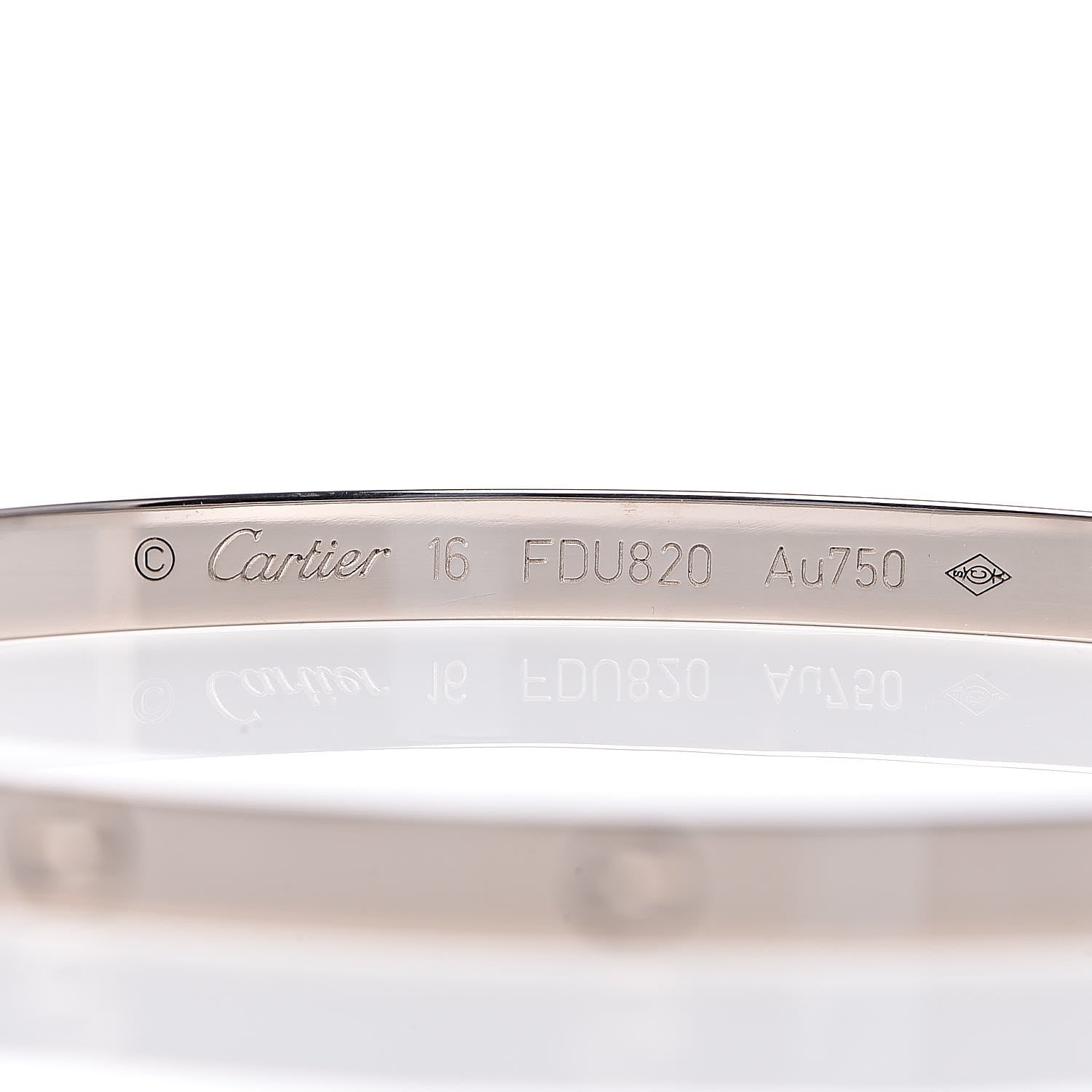 Cartier 18K White Gold Small LOVE Bracelet 16 4 of 7