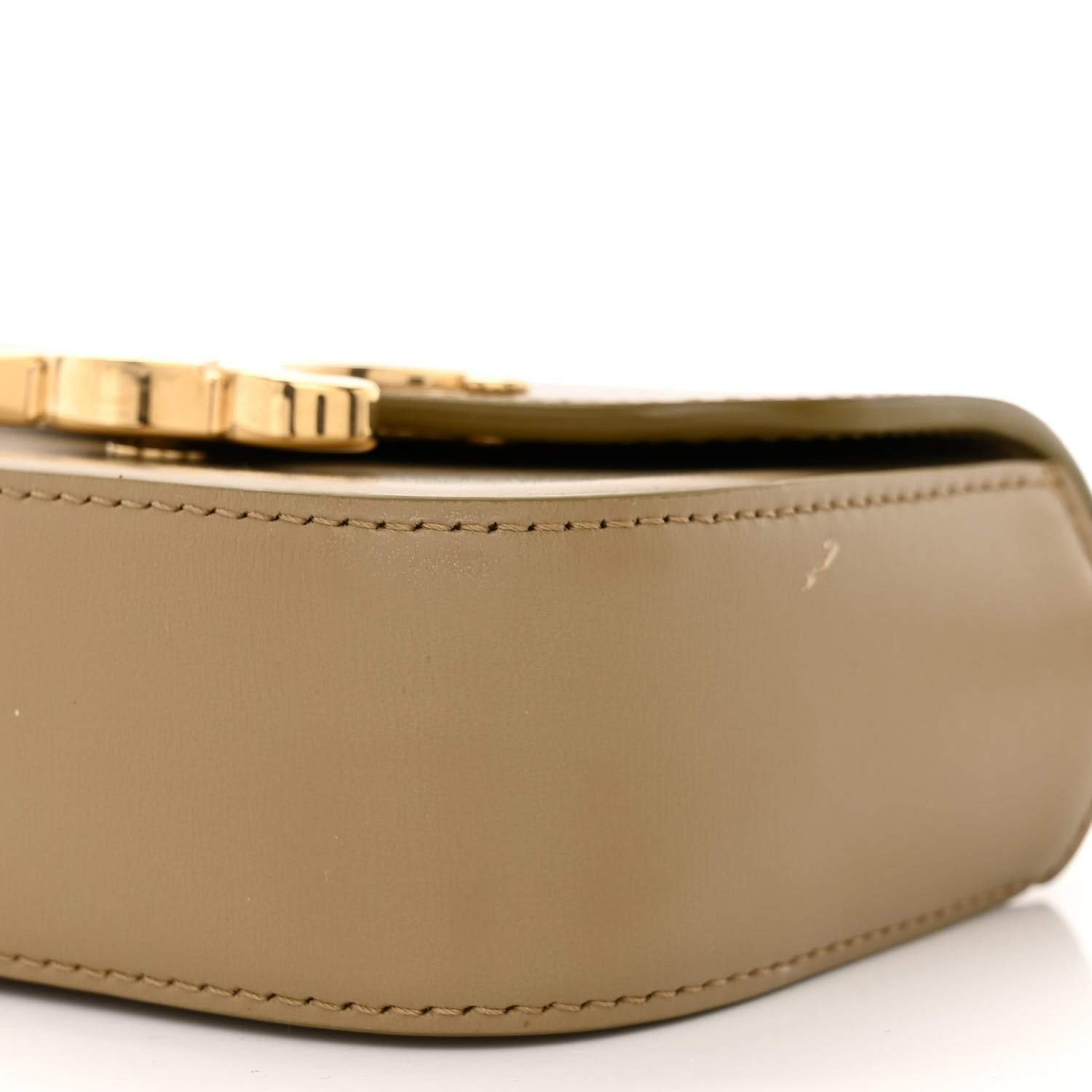 Celine Shiny Calfskin Mini Triomphe Olive 12 of 14
