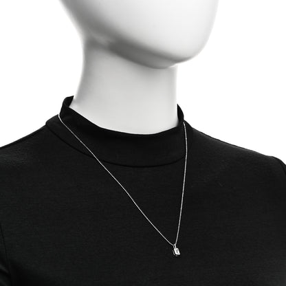 Anita Ko 18K White Gold Diamond Emerald Cut Bezeled Pendant Necklace 2 of 7