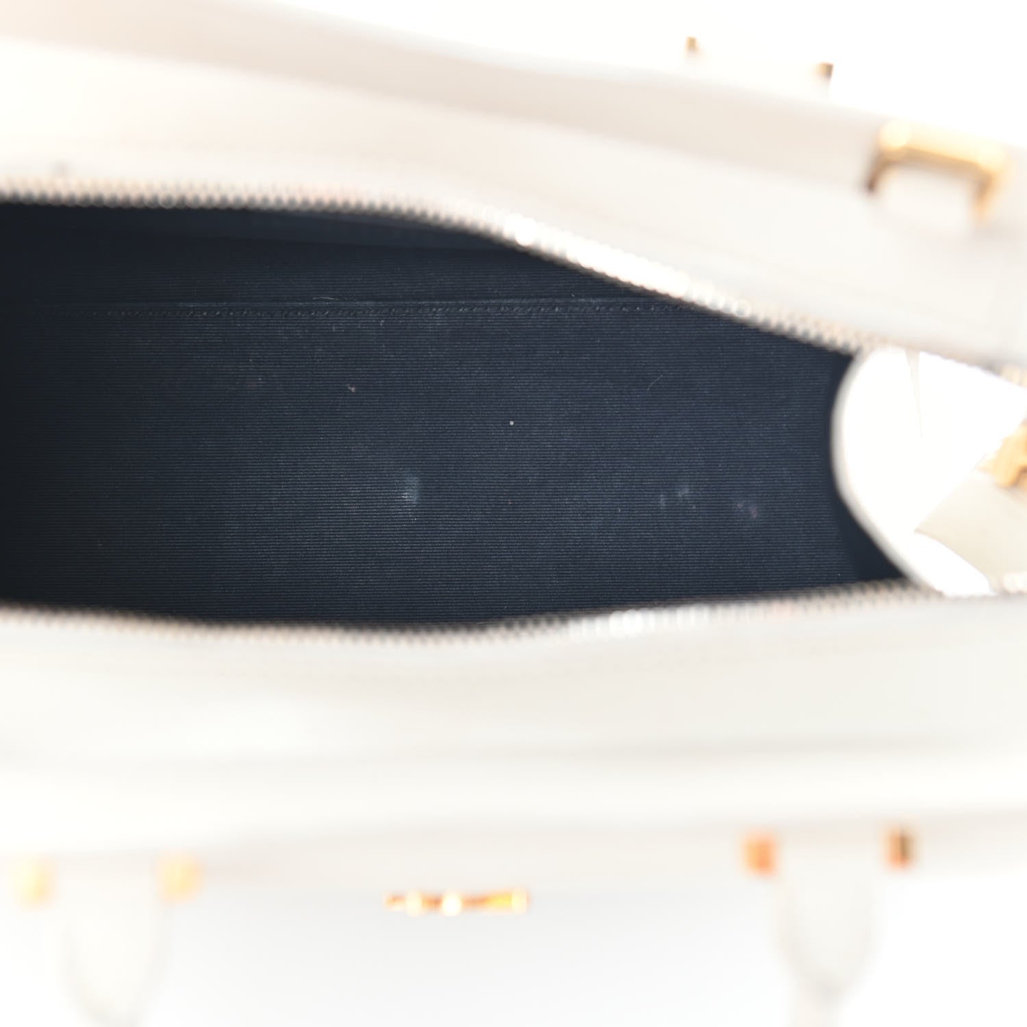 Saint Laurent Shiny Calfskin Small Uptown Tote Crema Soft 5 of 11