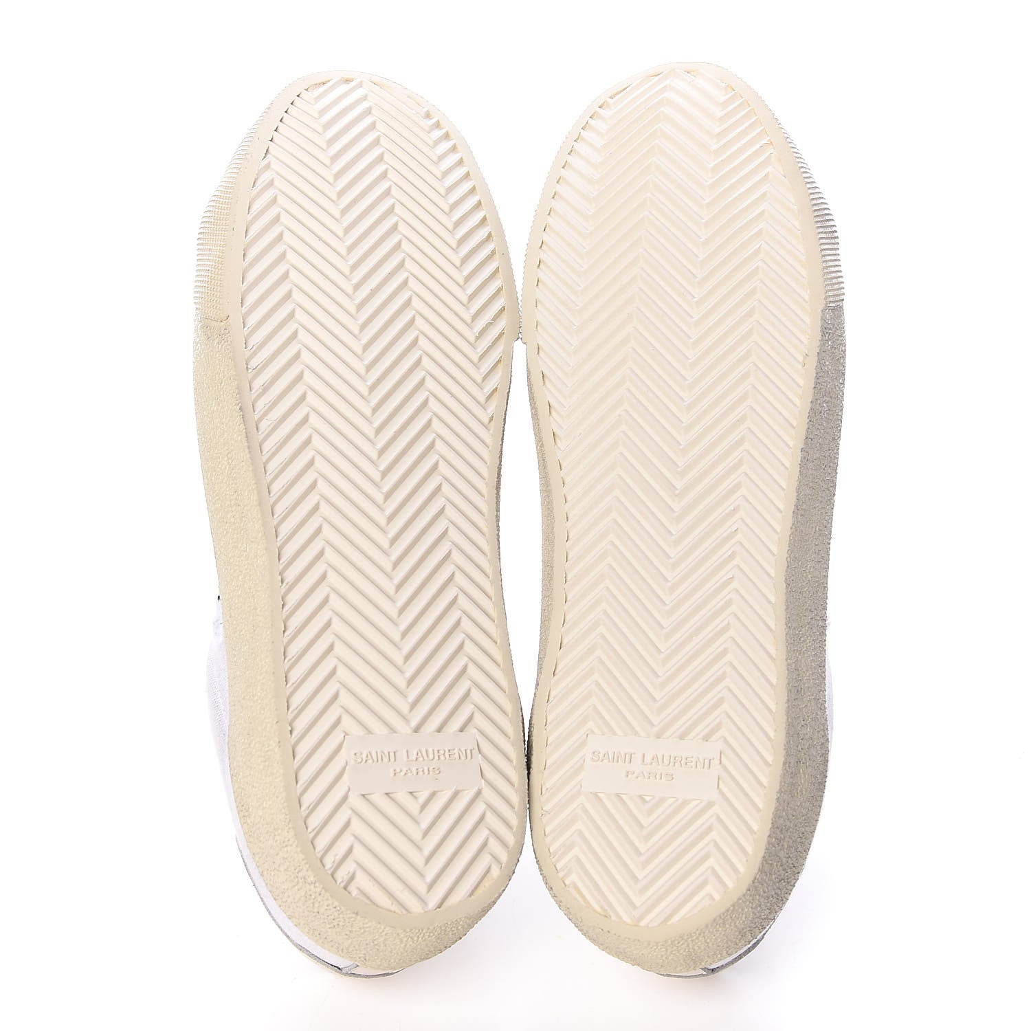 Saint Laurent Distressed Canvas Womens Elba Light Alpha Sigma Sneakers 39 Blanc Optique 5 of 11