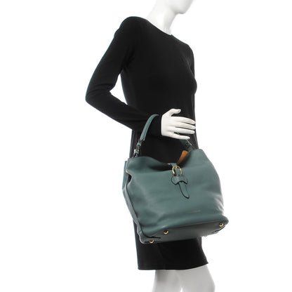 Burberry Grainy Calfskin Medium Sycamore Hobo Smokey Green 2 of 8