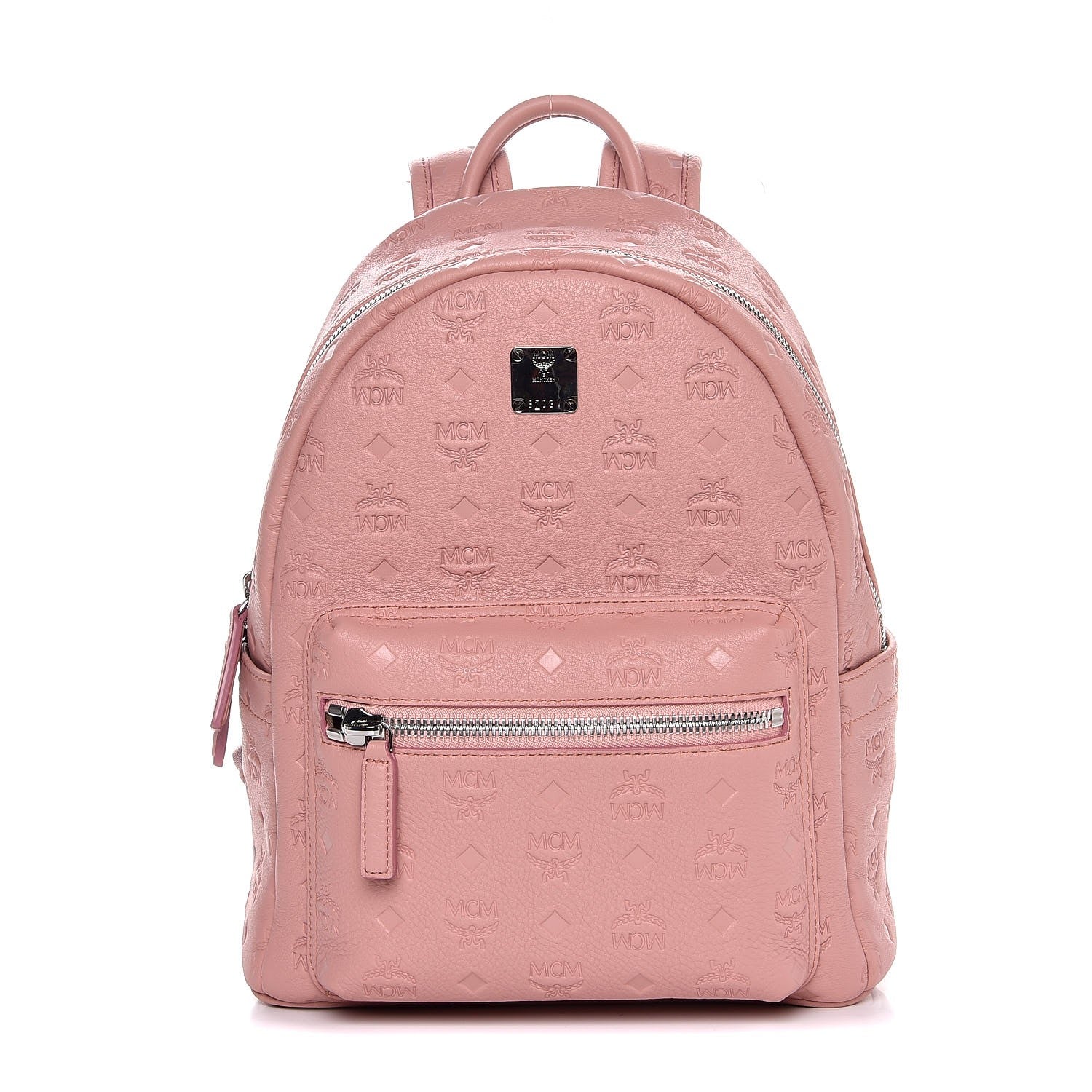MCM Calfskin Ottomar Monogram Backpack Pink 1 of 8