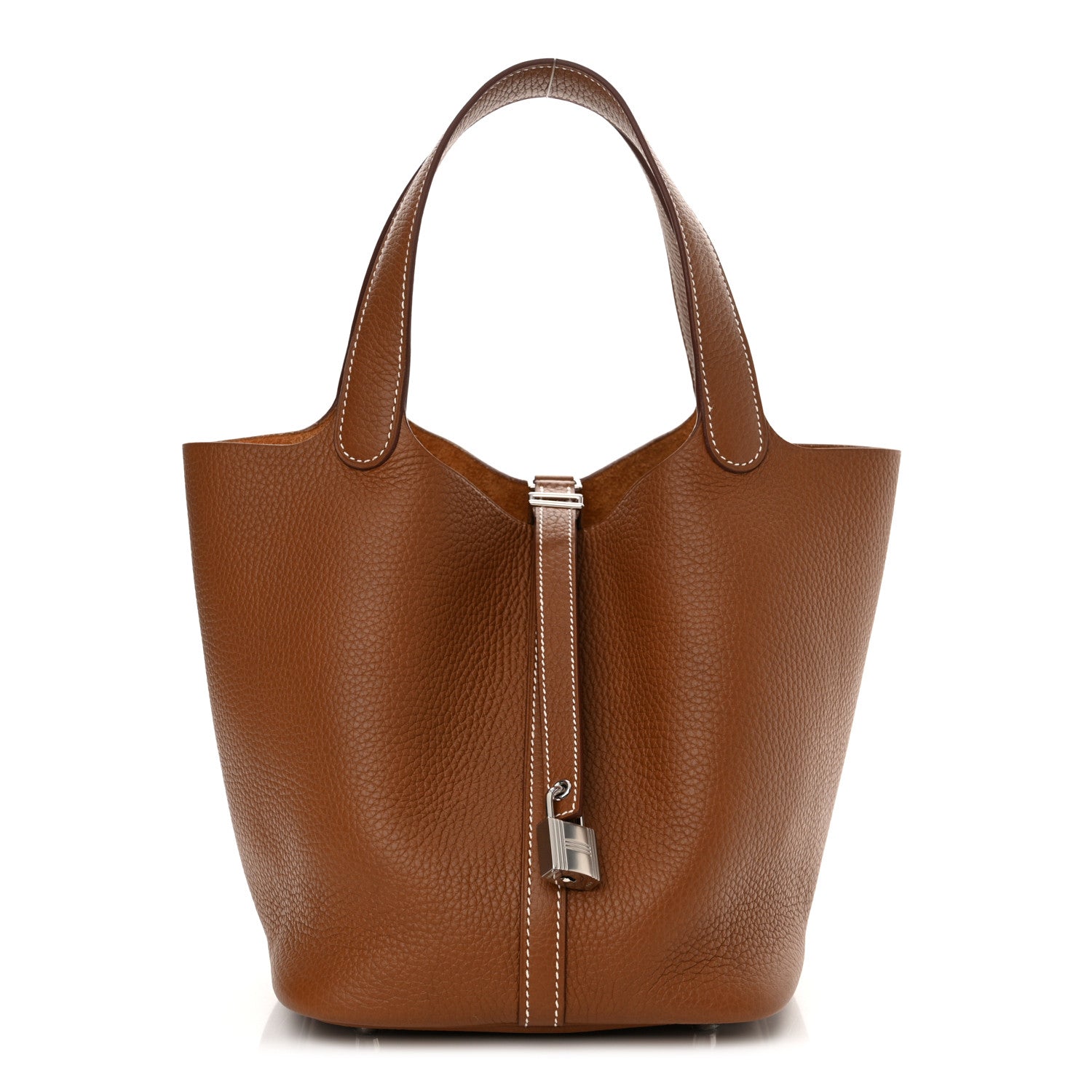 Hermes Taurillon Clemence Picotin Lock 22 MM Gold 1 of 11