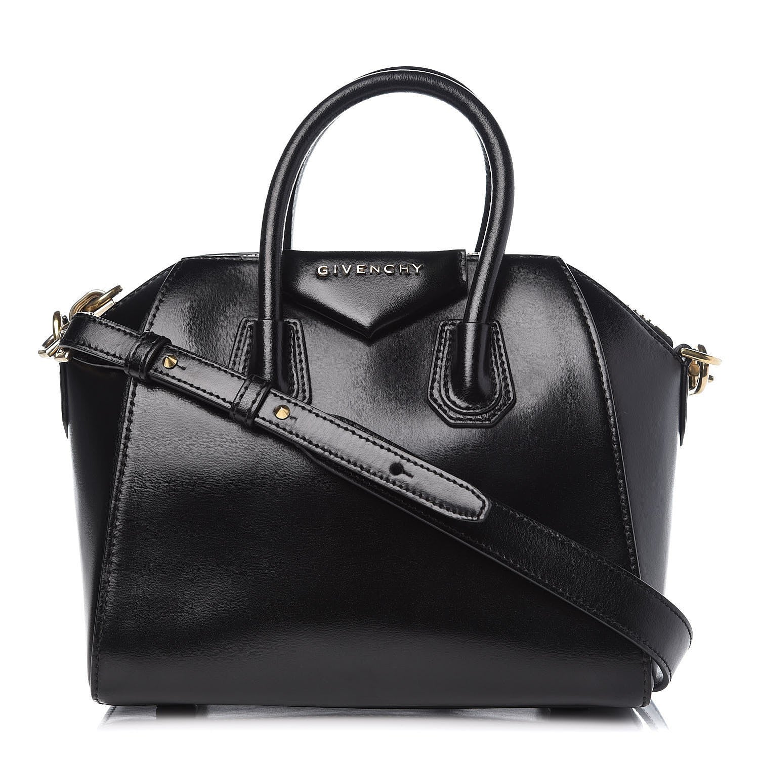Givenchy Shiny Lord Calfskin Mini Antigona Black 1 of 17