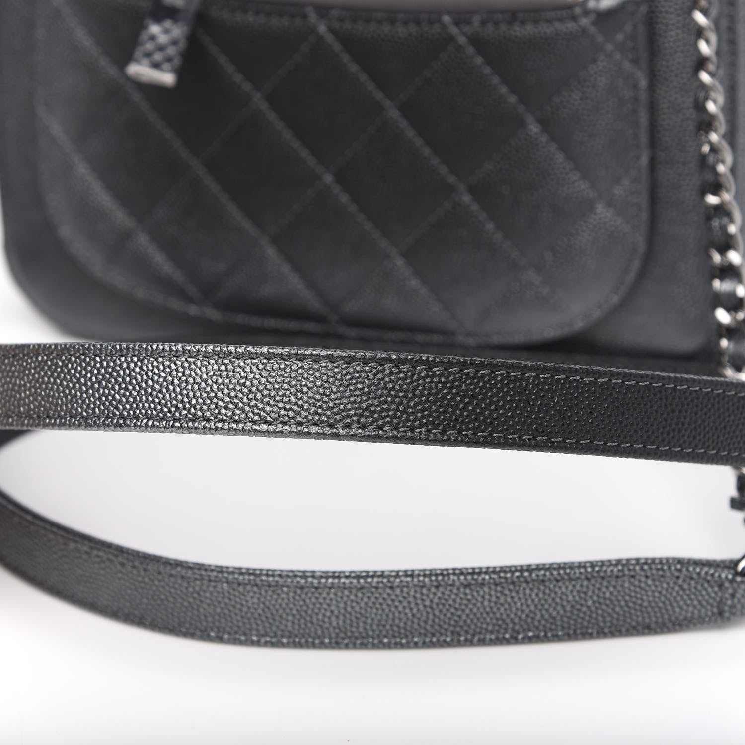 Chanel Metallic Caviar Small Coco Curve Vanity Bag Black Ruthenium 9 of 12