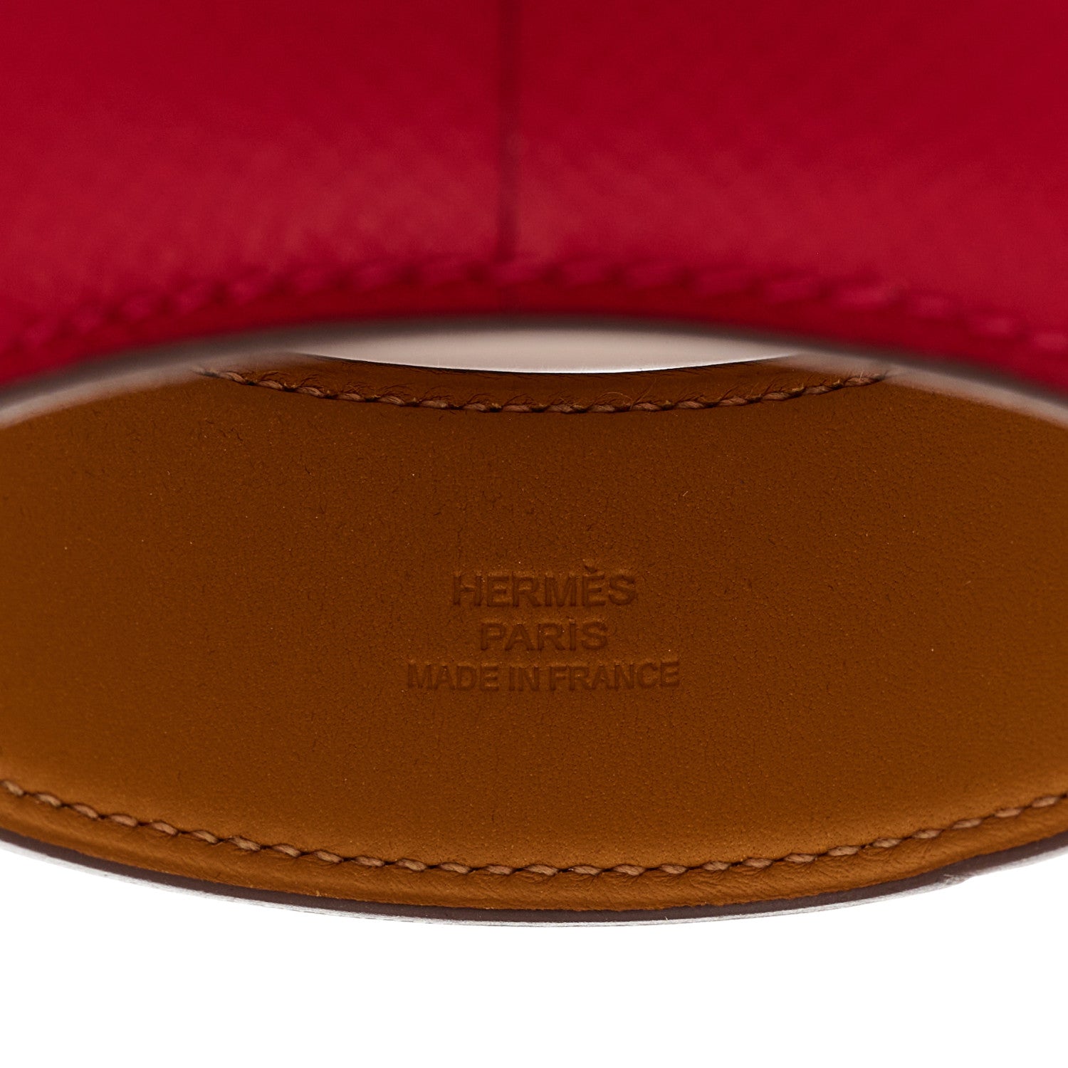 Hermes Epsom Astral Bracelet M Rouge Casaque 4 of 5
