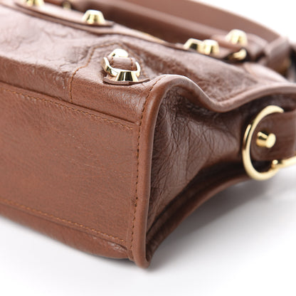 Balenciaga Agneau Classic Gold Hardware Mini City Marron Cognac 7 of 10
