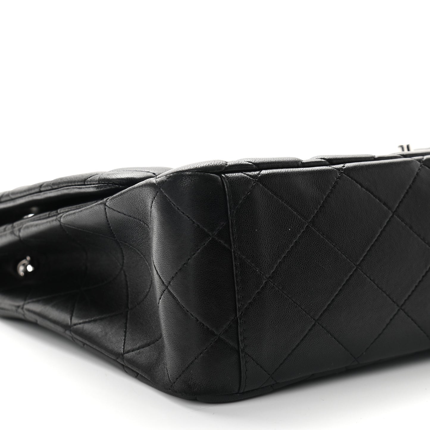 Lambskin Quilted Maxi Single Flap Black