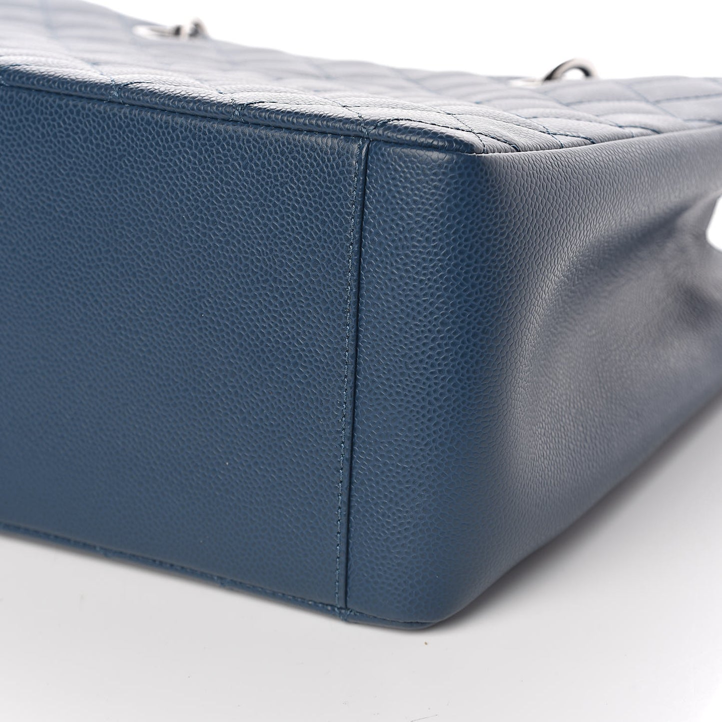 Caviar Quilted Grand Shopping Tote GST Dark Blue