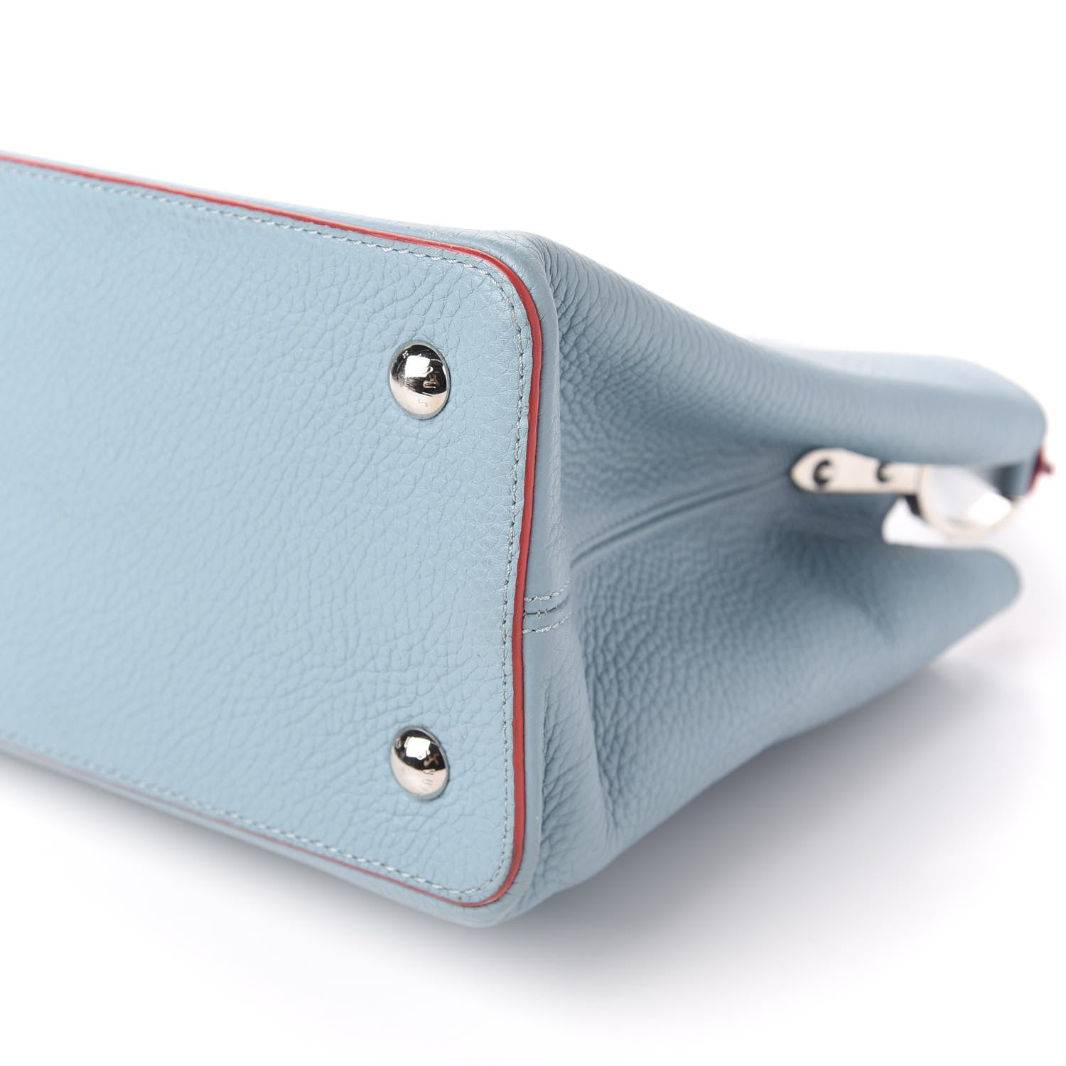 Louis Vuitton Taurillon Capucines MM Ciel 7 of 9