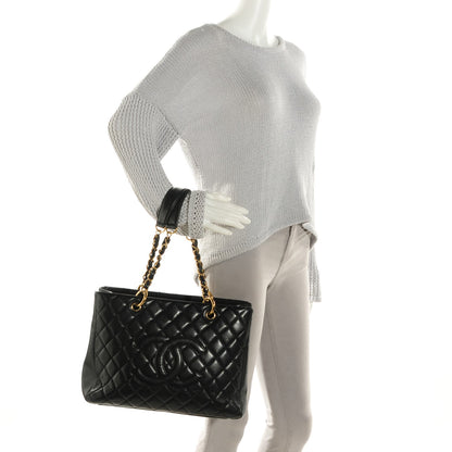 Chanel Caviar Quilted Grand Shopping Tote GST Black 2 of 7
