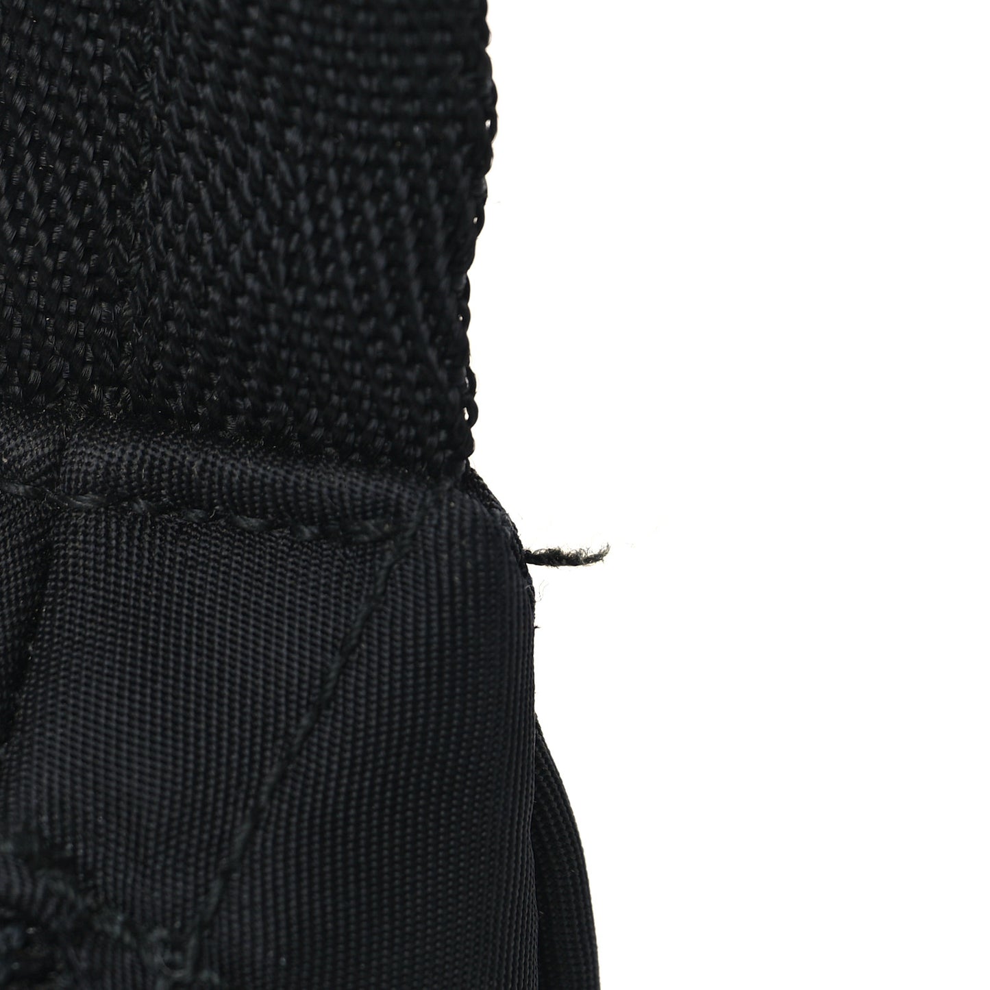 Tessuto Nylon Stitched Shoulder Bag Black