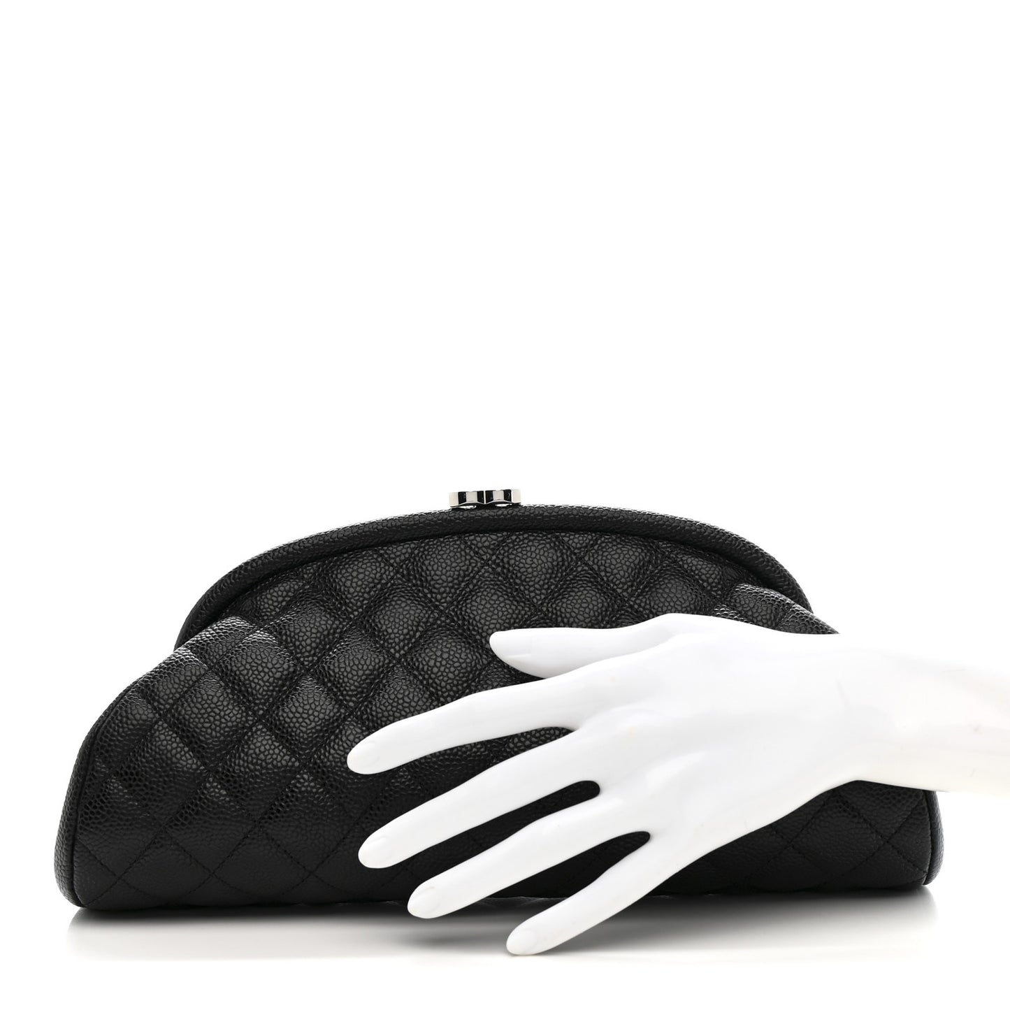 Caviar Quilted Timeless Clutch Black