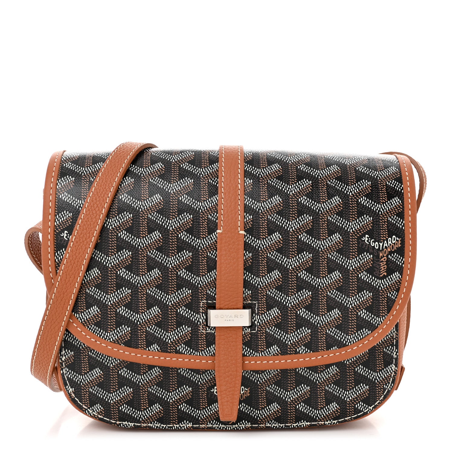 Goyard Goyardine Belvedere II PM Messenger Bag Black Gold 1 of 9