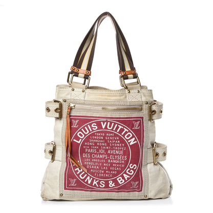 Louis Vuitton Toile Globe Shopper Cabas MM Red 1 of 21