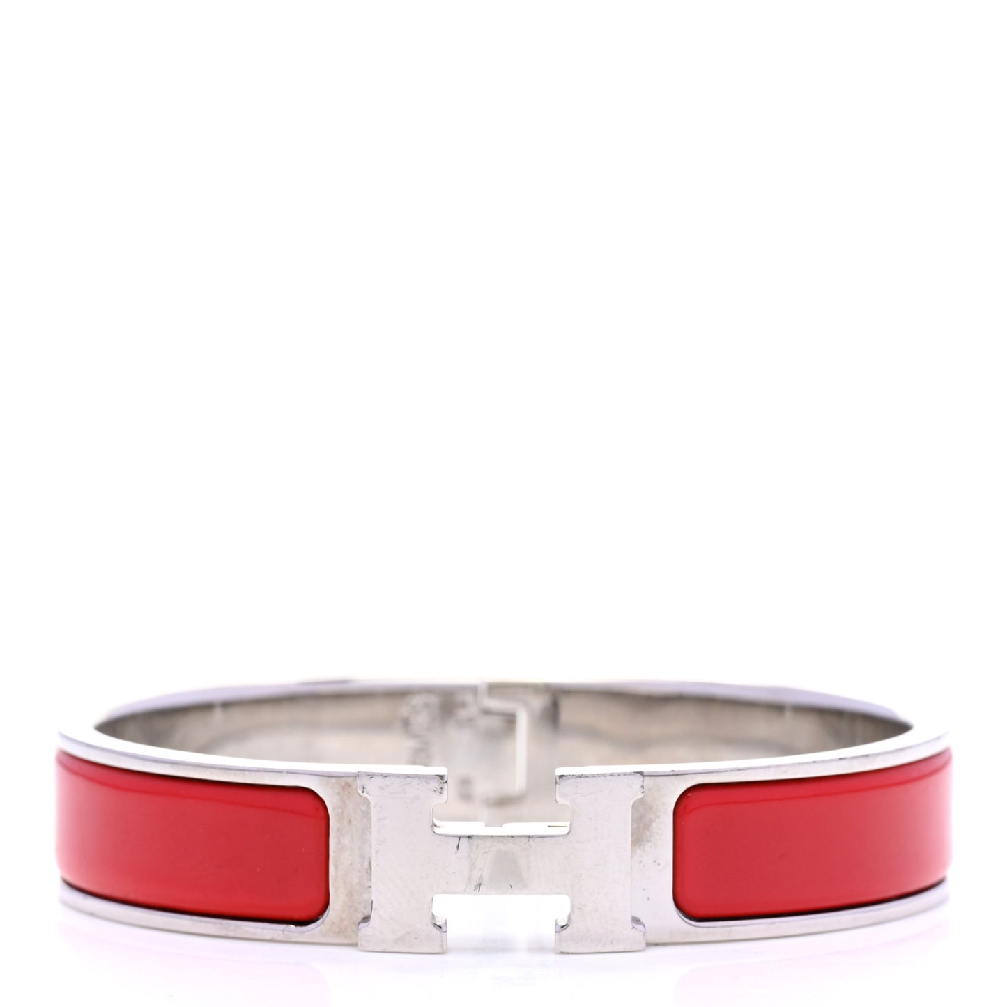 Enamel Narrow Clic Clac H Bracelet PM Red