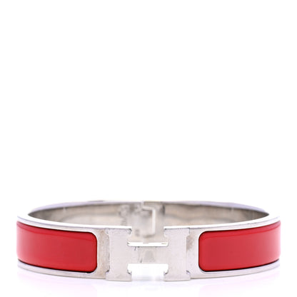 Hermes Enamel Narrow Clic Clac H Bracelet PM Red 1 of 5