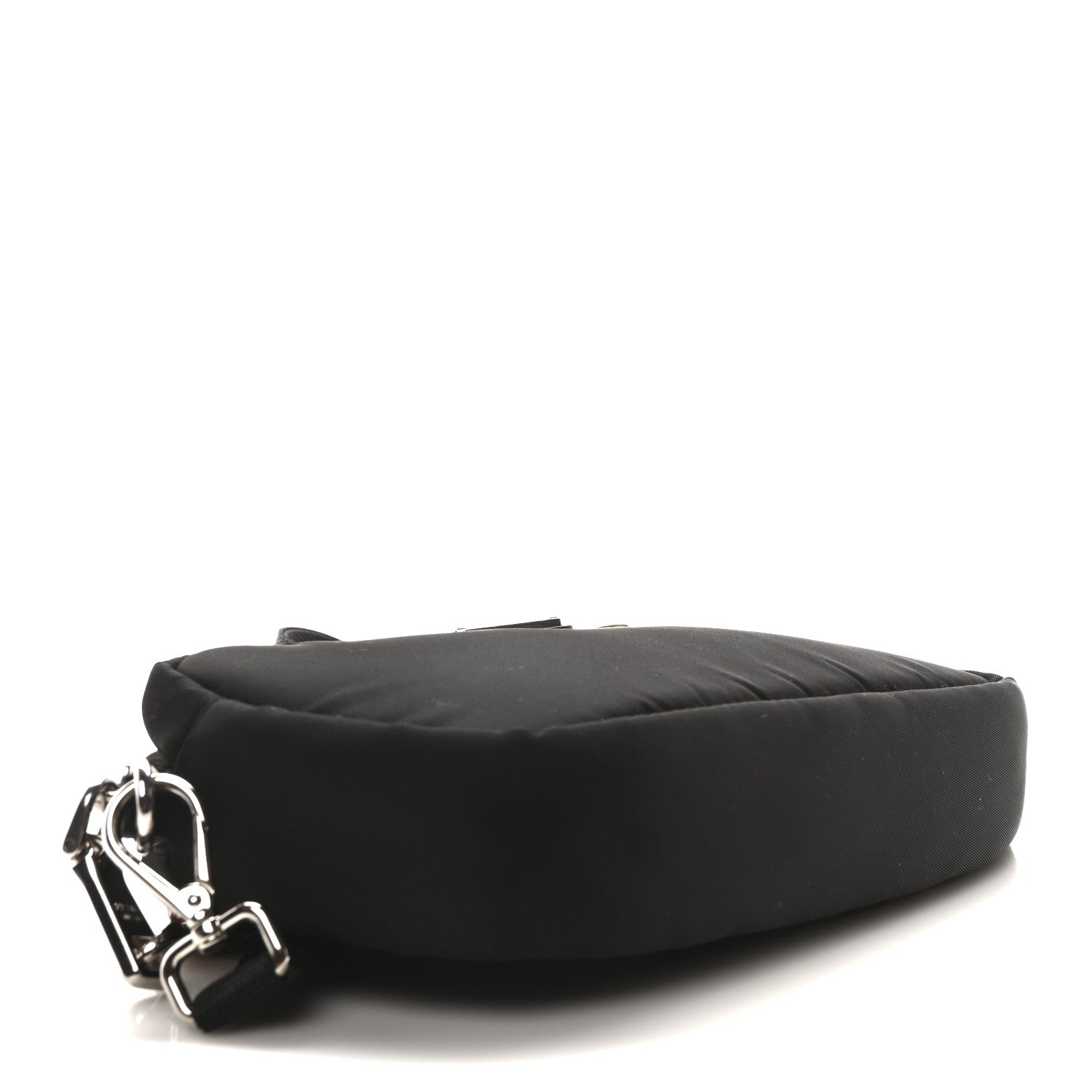 Prada Tessuto Soft Nylon Small Convertible Crossbody Wristlet Black Fuoco 4 of 10