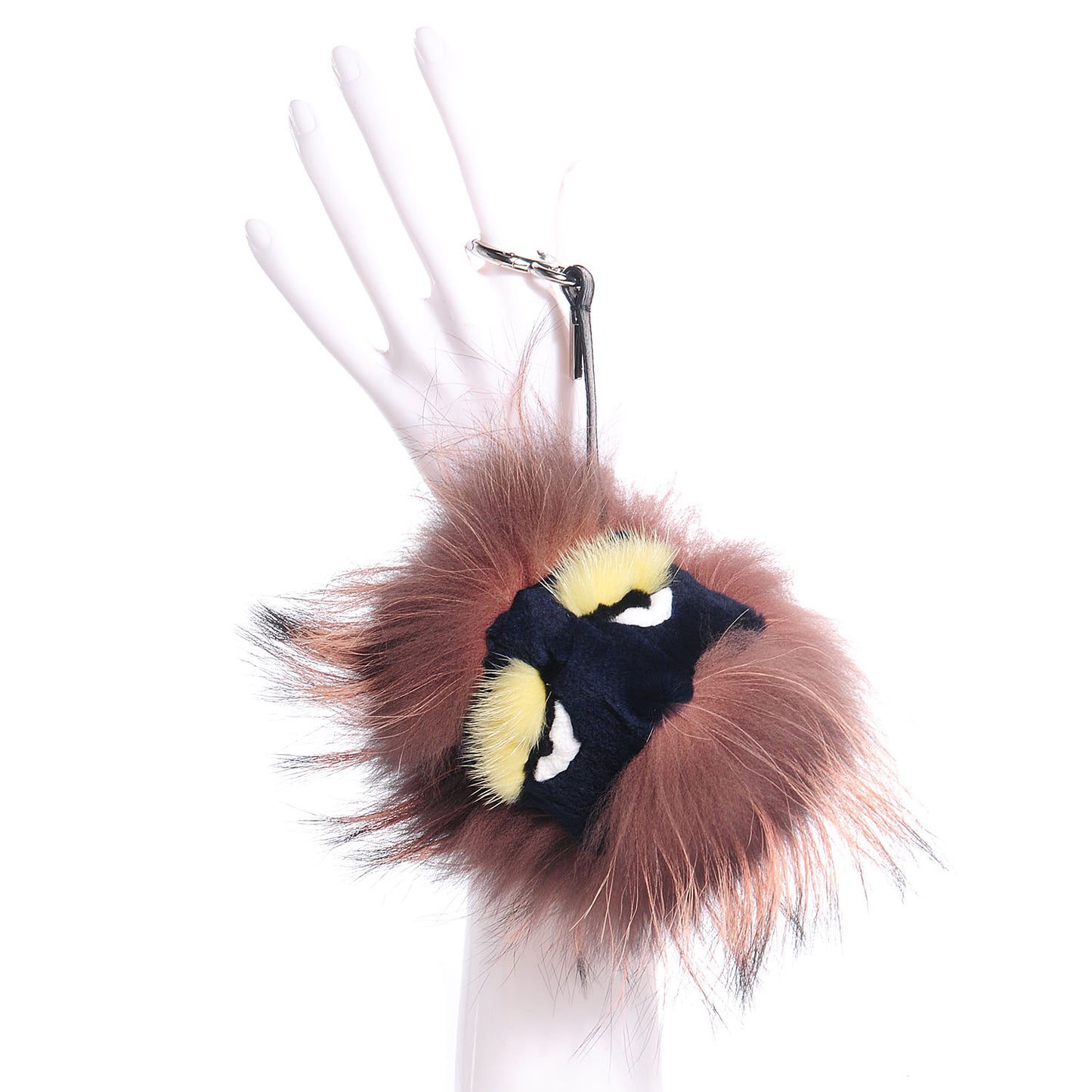 Fox Mink Rabbit Fur Vitello Flamingo Archy Monster Bag Bug Charm Cipria Multicolor Black