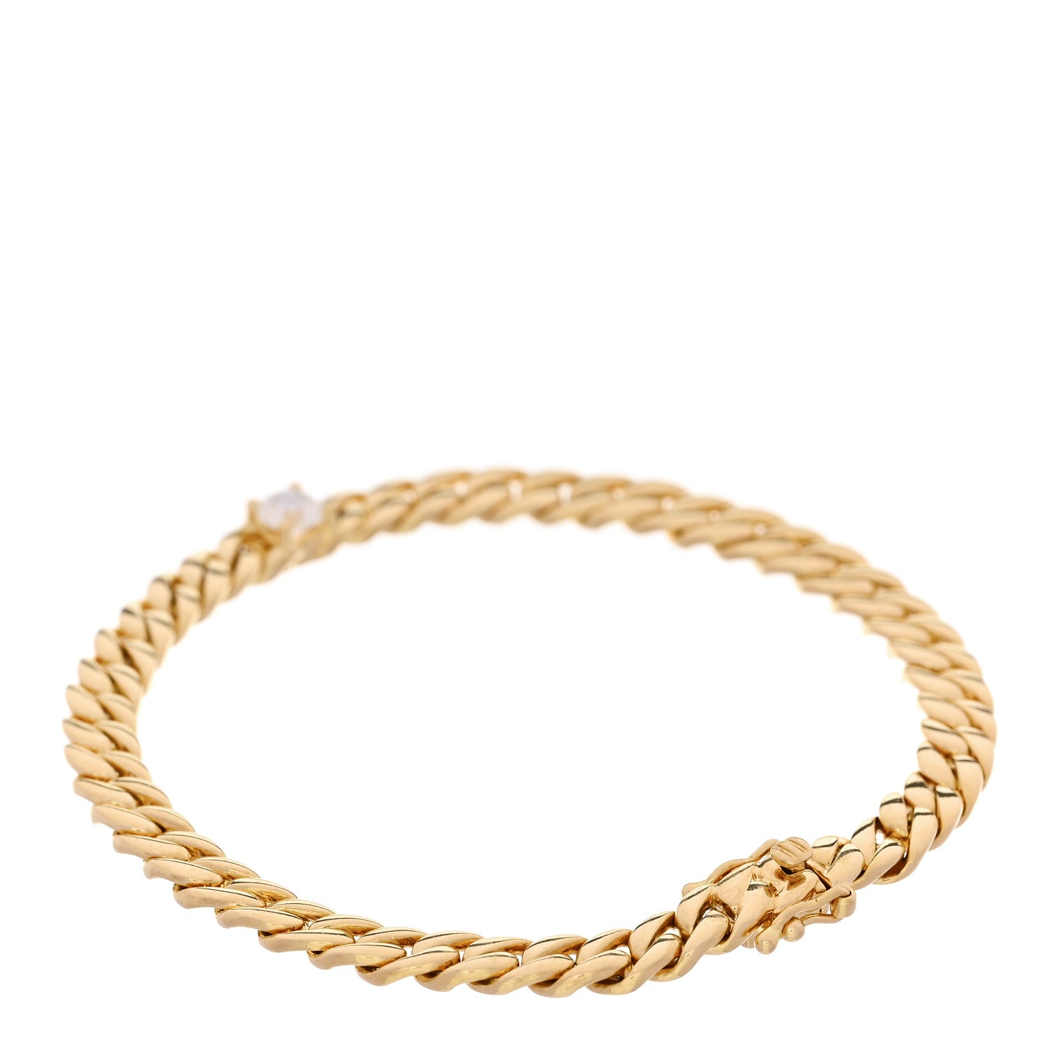 Anita Ko 18K Yellow Gold Diamond Round Center Chain Bracelet 2 of 3