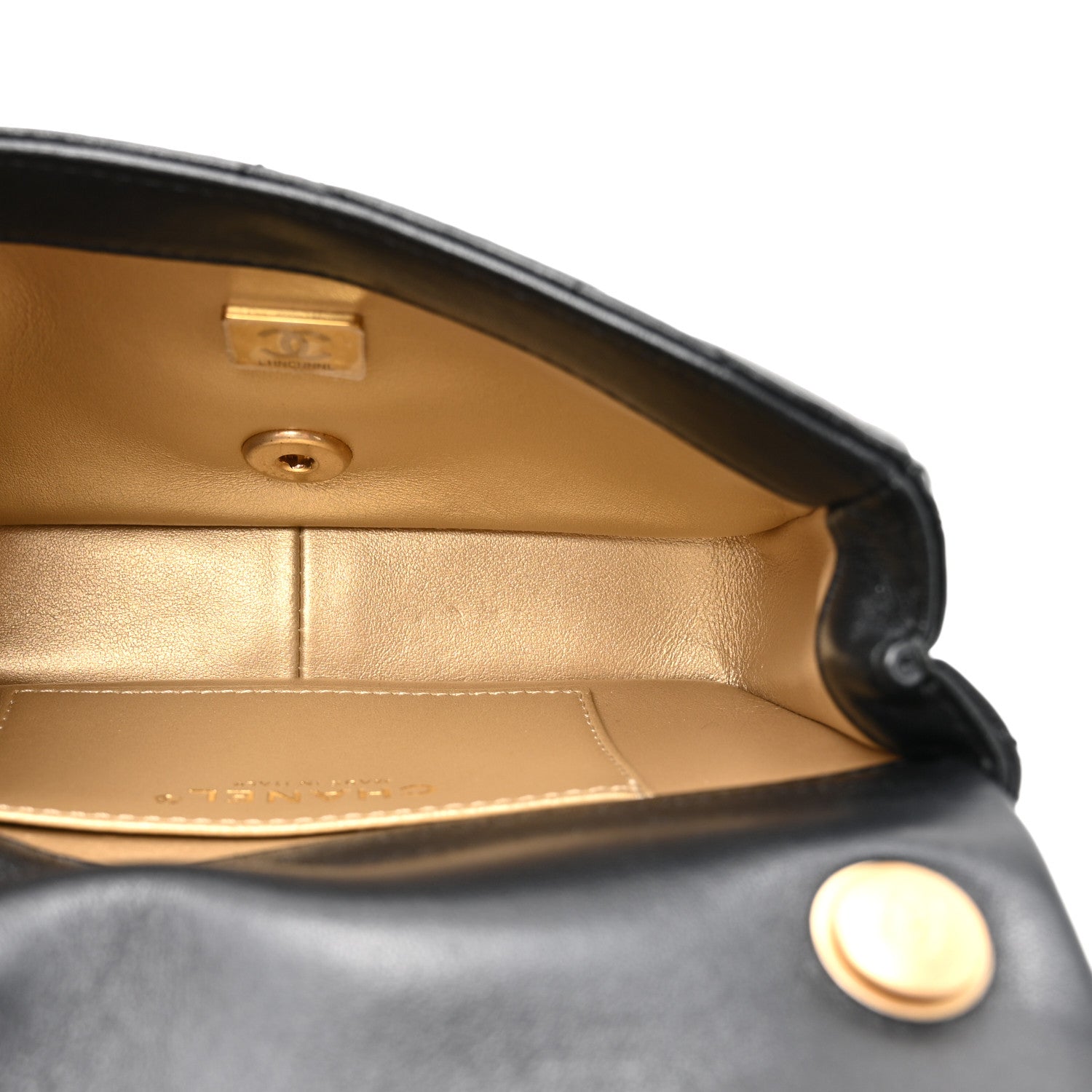 Chanel Lambskin Quilted Pearl Small Flap Black Black 5 of 10