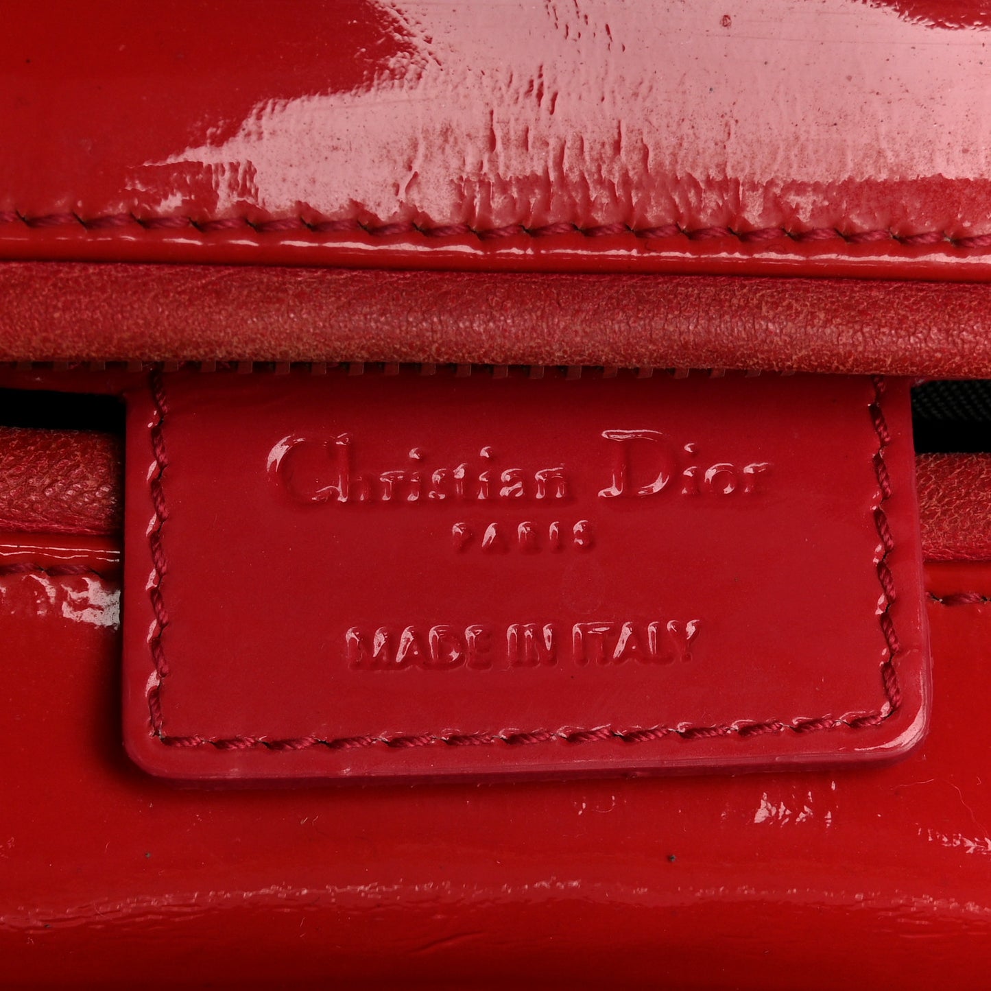 Patent Cannage Medium Lady Dior Fuchsia