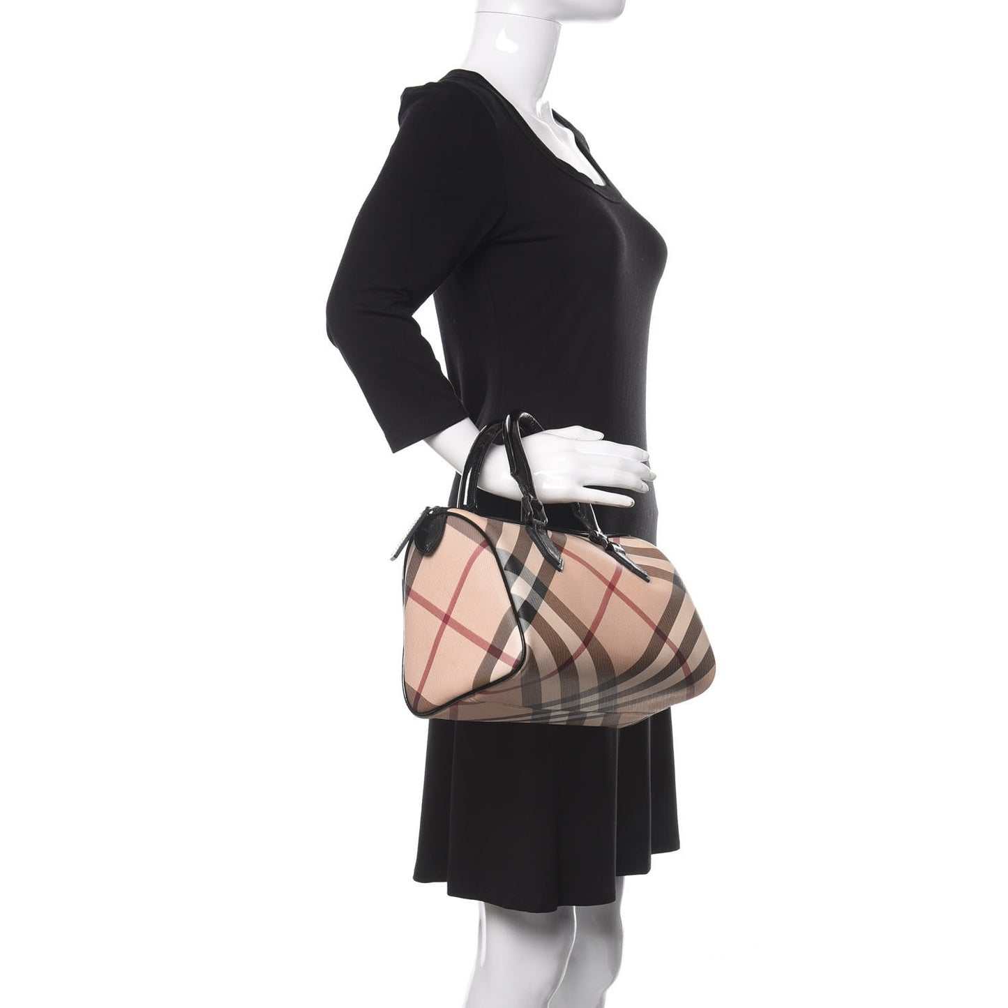 Nova Check Small Chester Bowling Bag Black