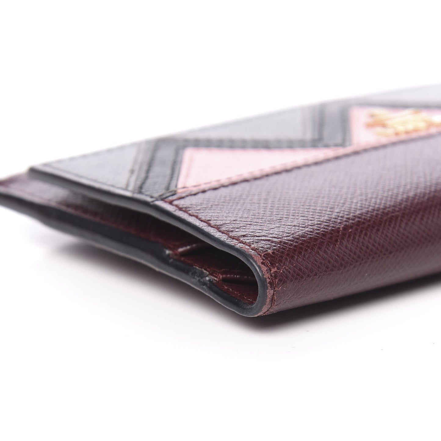 Saffiano Greche Card Holder Granato Petalo Marmo