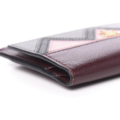 Prada Saffiano Greche Card Holder Granato Petalo Marmo 8 of 11