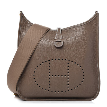 Hermes Taurillon Clemence Evelyne III PM Etoupe 1 of 11