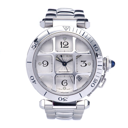 Cartier Stainless Steel 38mm Pasha C Grille Automatic Watch 1 of 5