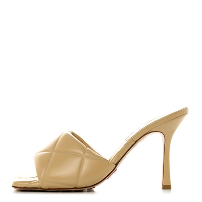 Bottega Veneta Nappa Quilted Rubber Lido Mule Sandals 41 Cane Sugar 1 of 7