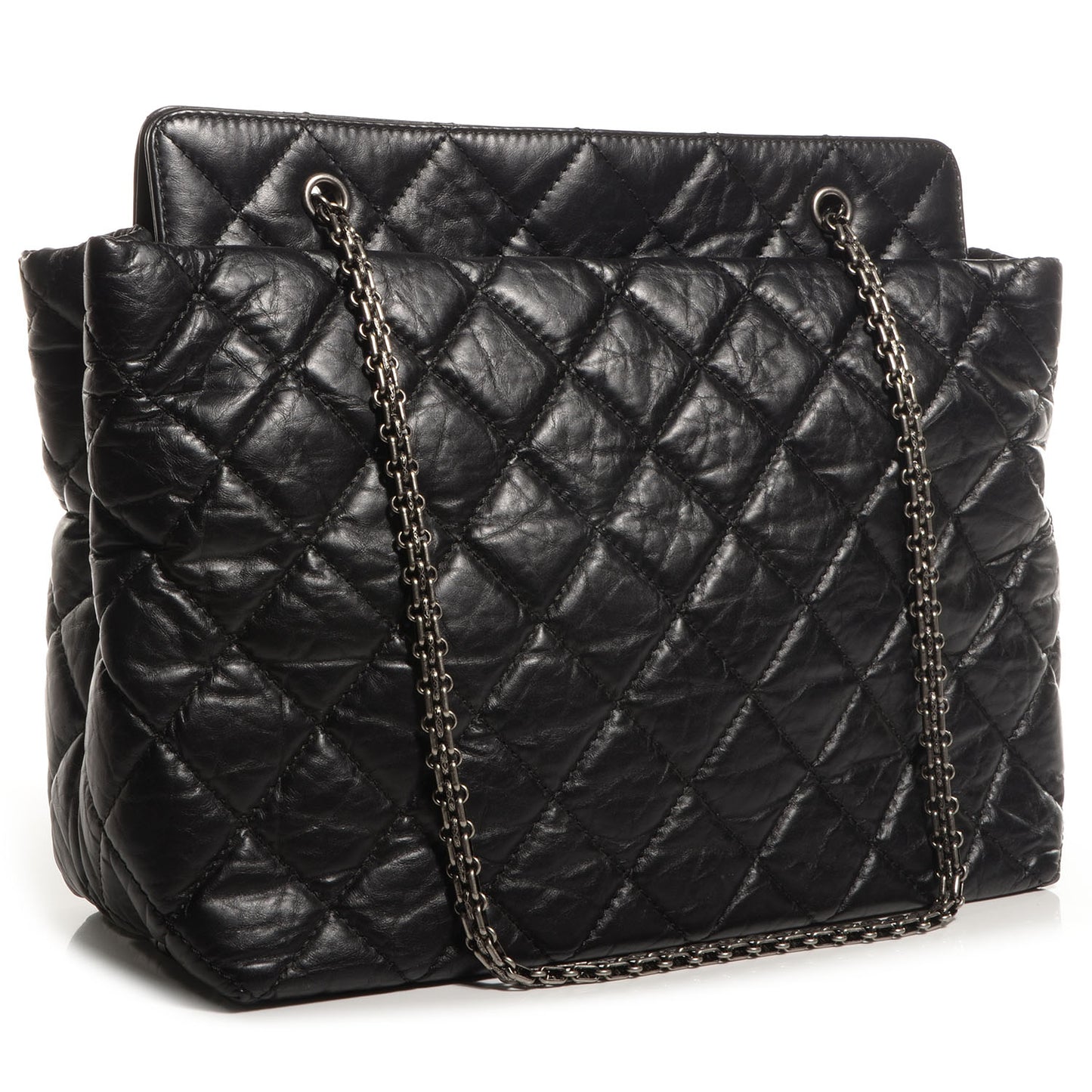 Aged Calfskin Reissue 2.55 Tote Black