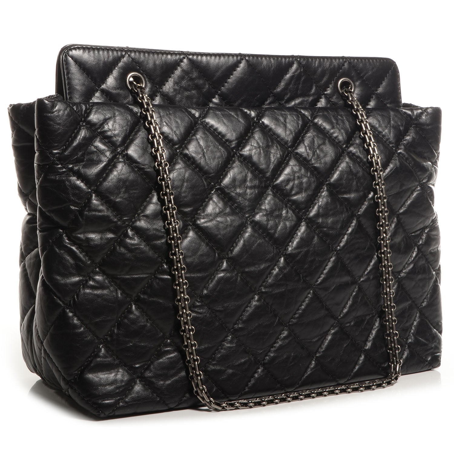 Chanel Aged Calfskin Reissue 2.55 Tote Black 3 of 7