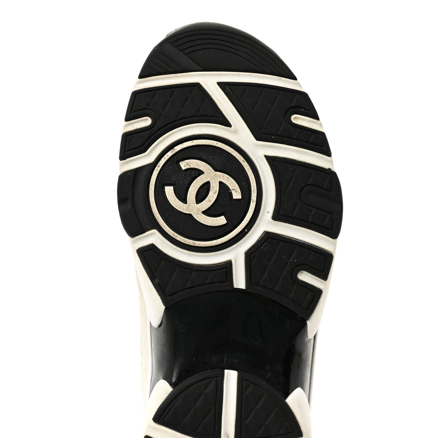 Chanel Calfskin Fabric Sneakers 36 White Silver Fluo Pink 8 of 14