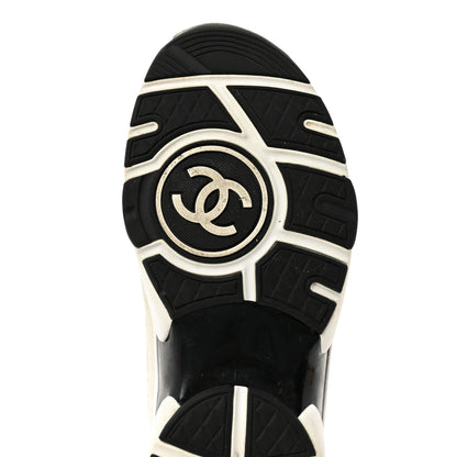 Chanel Calfskin Fabric Sneakers 36 White Silver Fluo Pink 8 of 14