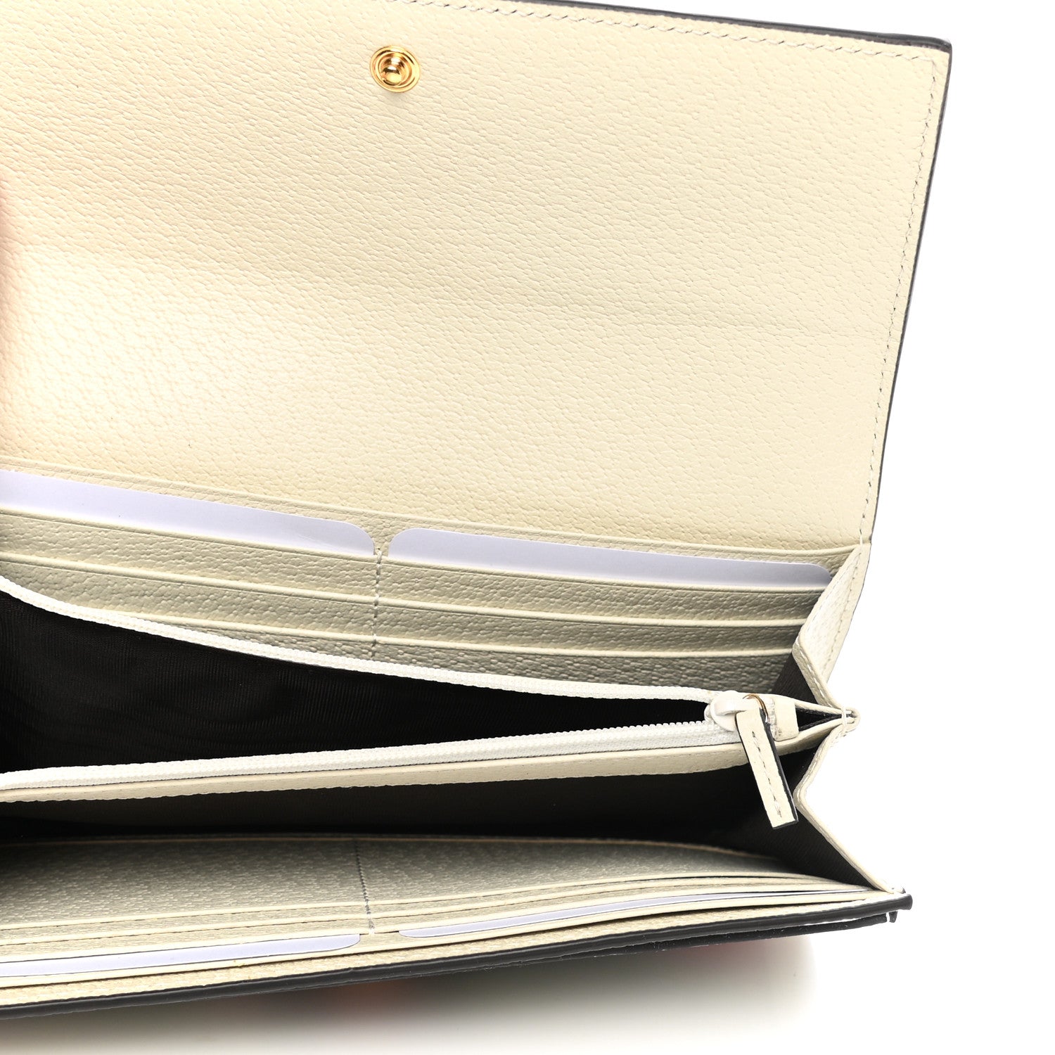 Gucci GG Supreme Monogram Flora Web Ophidia Continental Wallet White 5 of 8