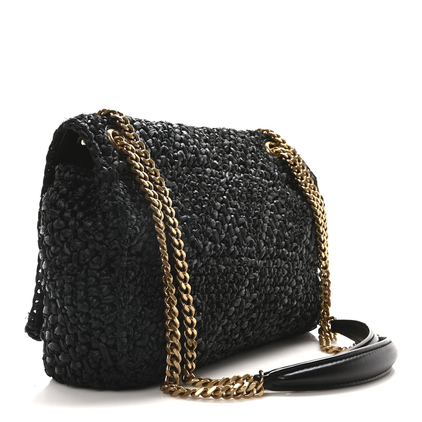 Raffia Monogram Medium Jamie Black