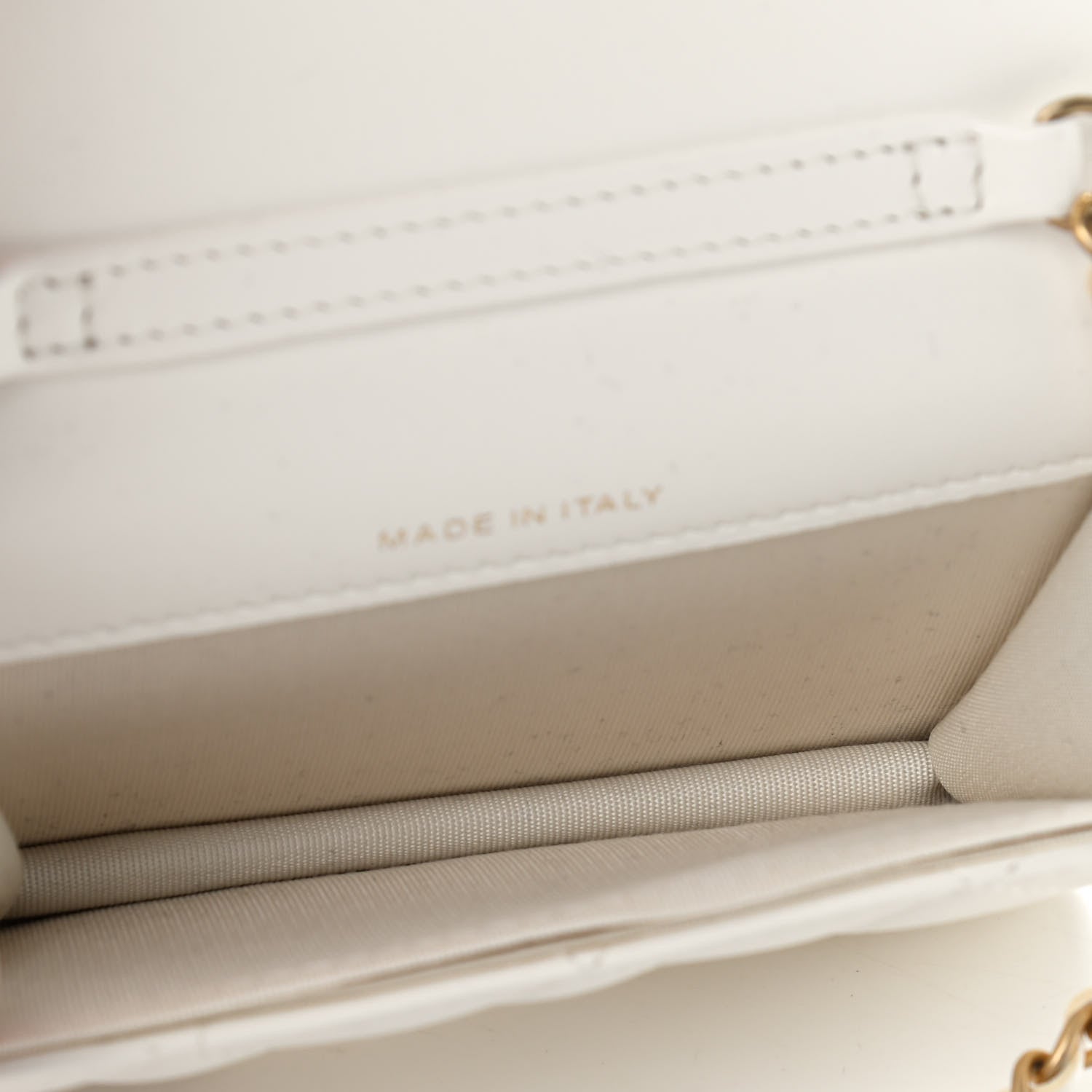 Chanel Lambskin Quilted Romance Clutch With Chain White 5 of 10