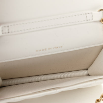 Chanel Lambskin Quilted Romance Clutch With Chain White 5 of 10
