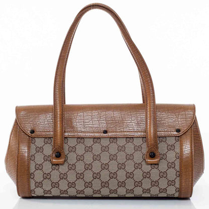 Gucci Monogram Bamboo Bullet Satchel 3 of 9