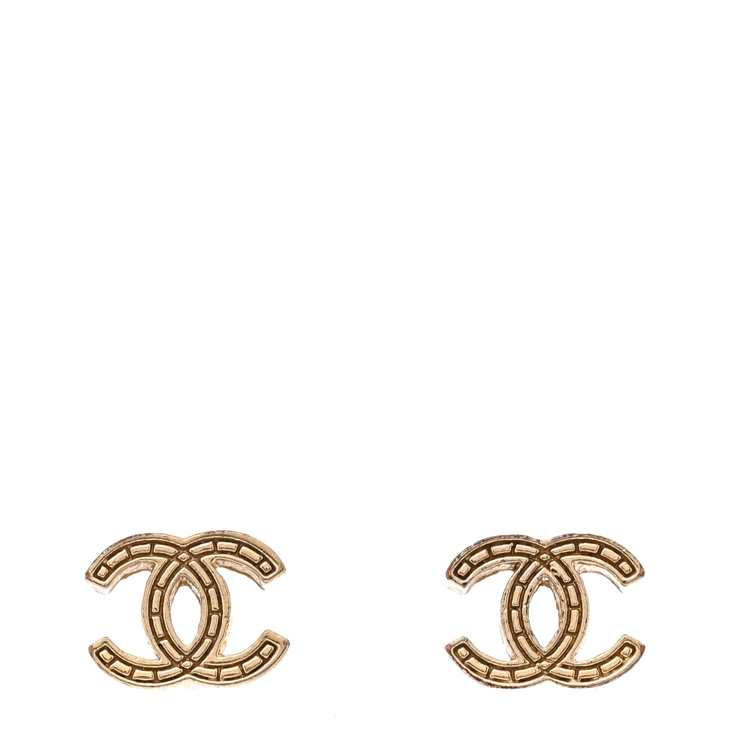 Chanel CC Earrings Gold 1 of 5