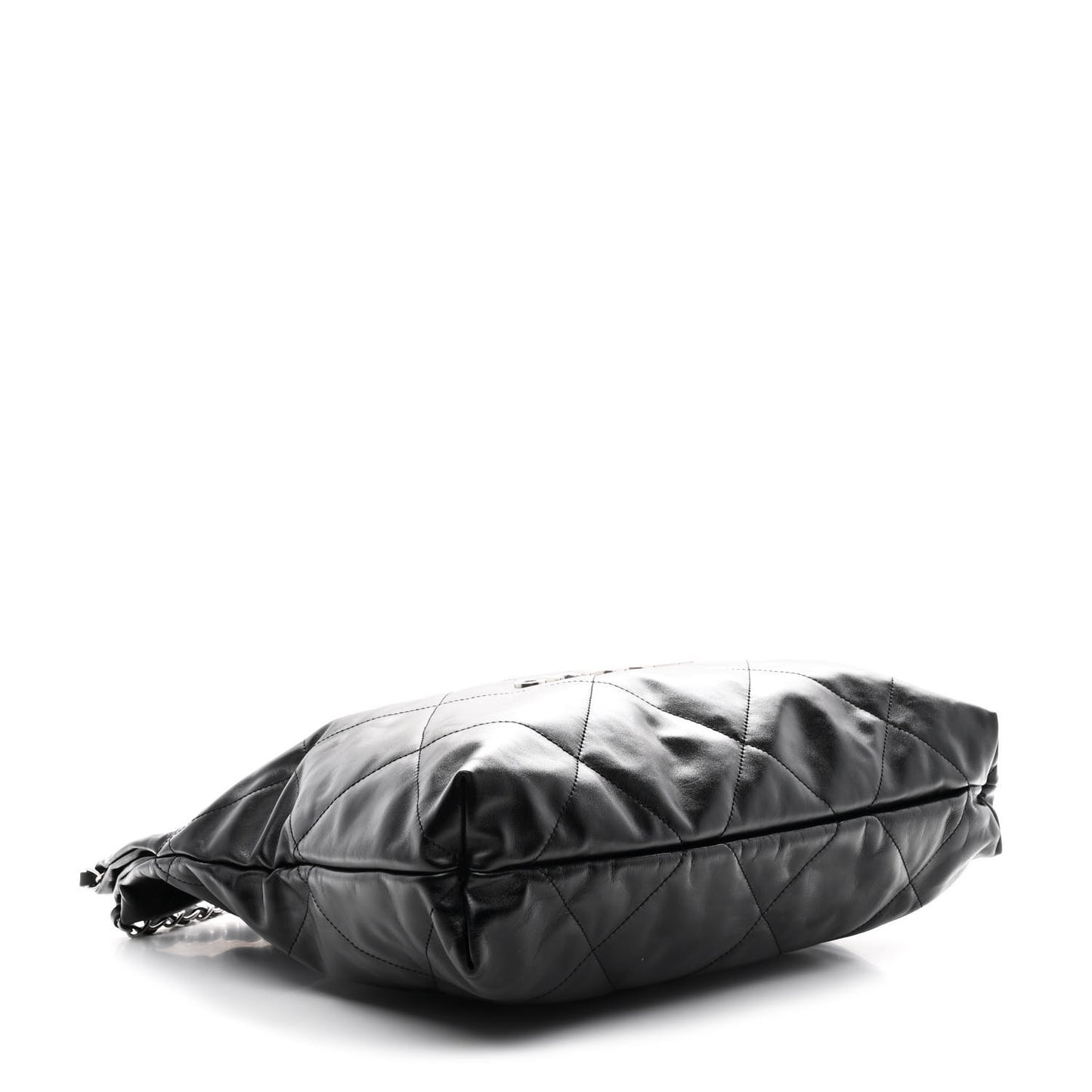 Shiny Calfskin Quilted Chanel 22 Black