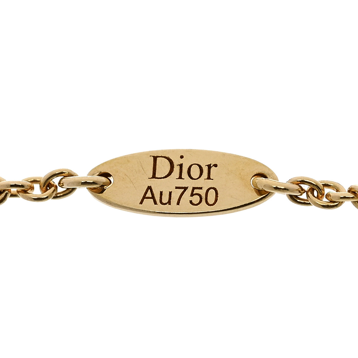 Christian Dior 18K Yellow Gold Diamond Mother of Pearl Rose Des Vents Bracelet 3 of 5