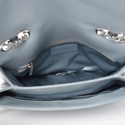 Chanel Lambskin Quilted 2 Pocket Messenger Flap Light Blue 4 of 12