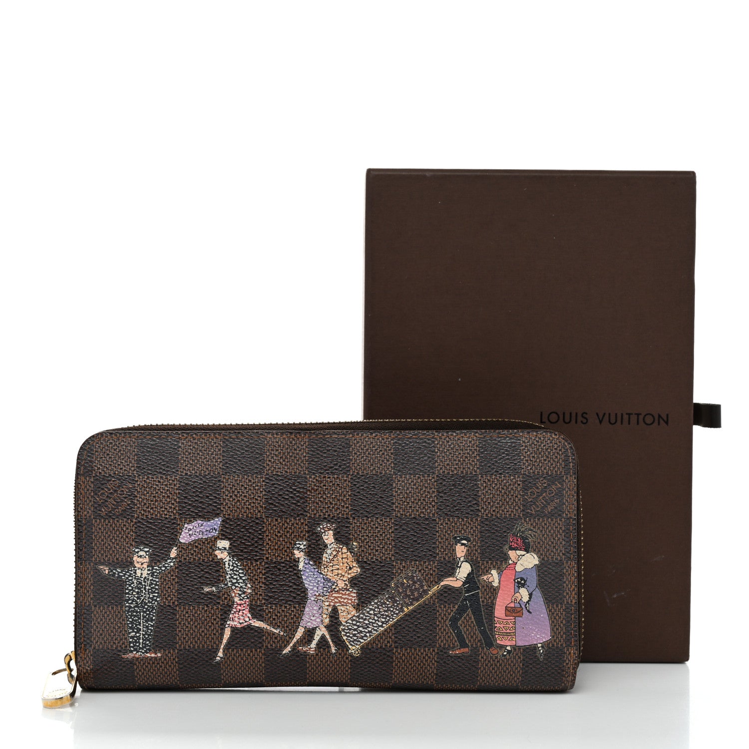 Louis Vuitton Damier Ebene Illustre Zippy Wallet Violet 8 of 8
