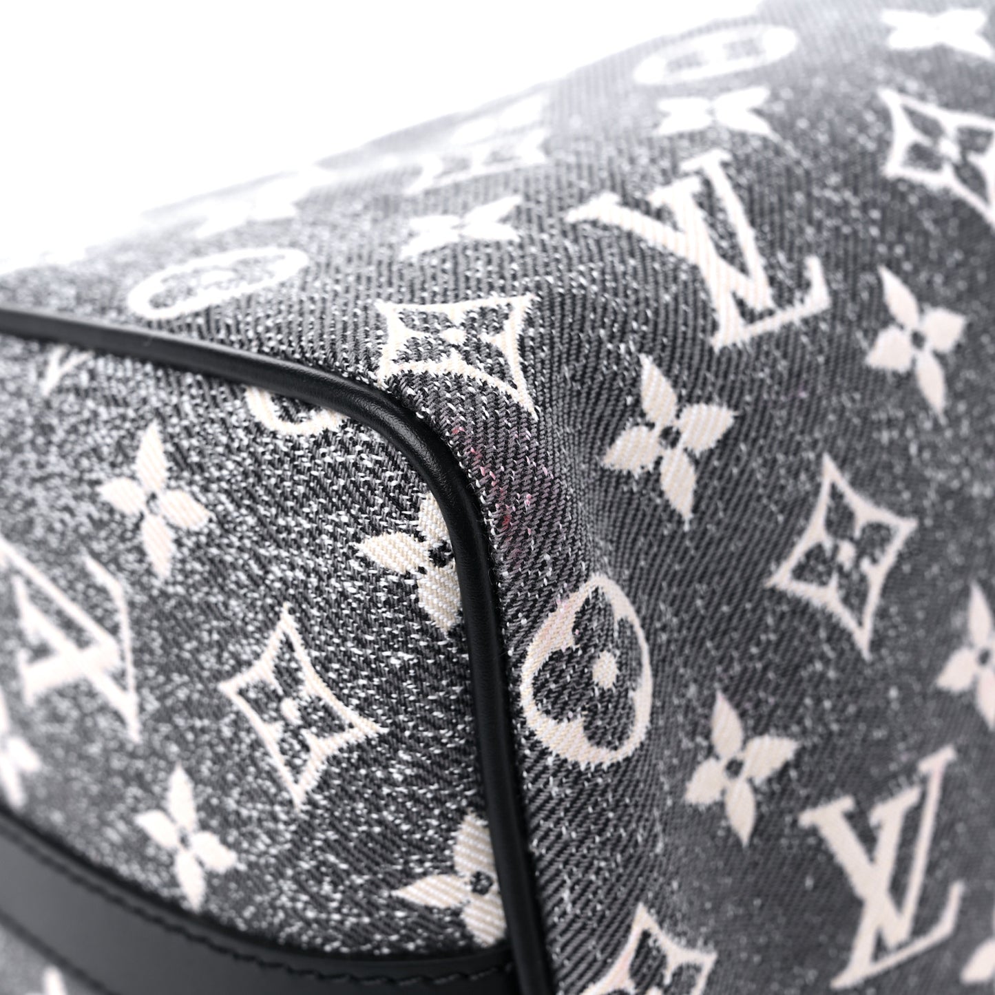 Denim Monogram Jacquard Speedy Bandouliere 25 Black
