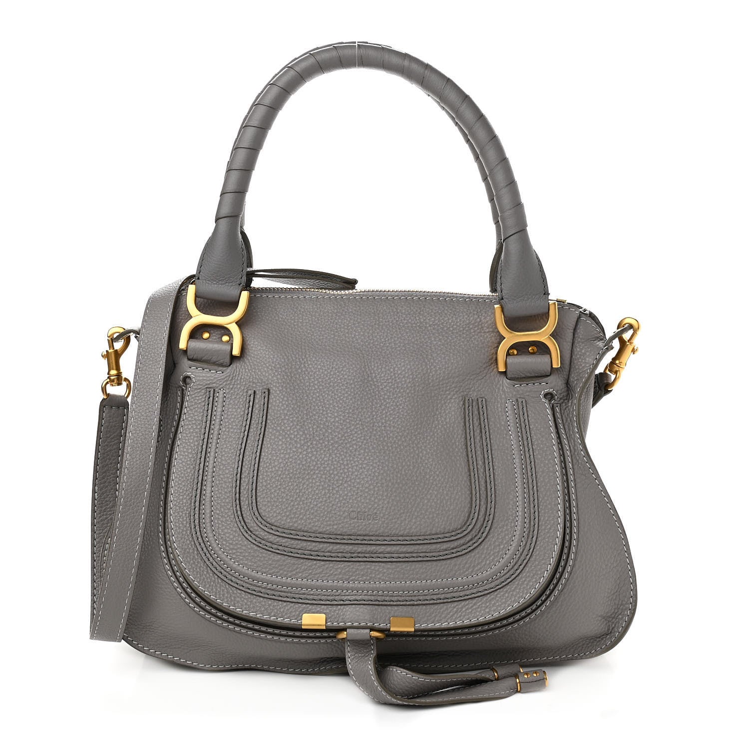 Chloe Calfskin Medium Marcie Satchel Cashmere Grey 1 of 9