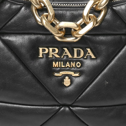 Prada Nappa Triangle Quilted Patchwork System Bag Black 5 of 10